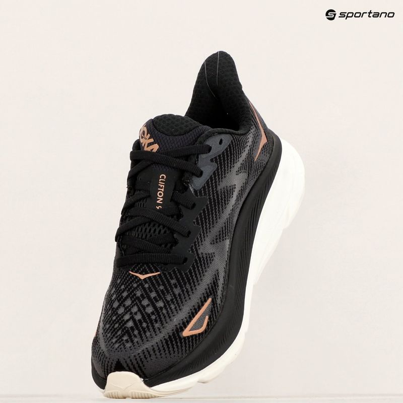 Dámska bežecká obuv HOKA Clifton 9 black/rose gold 9