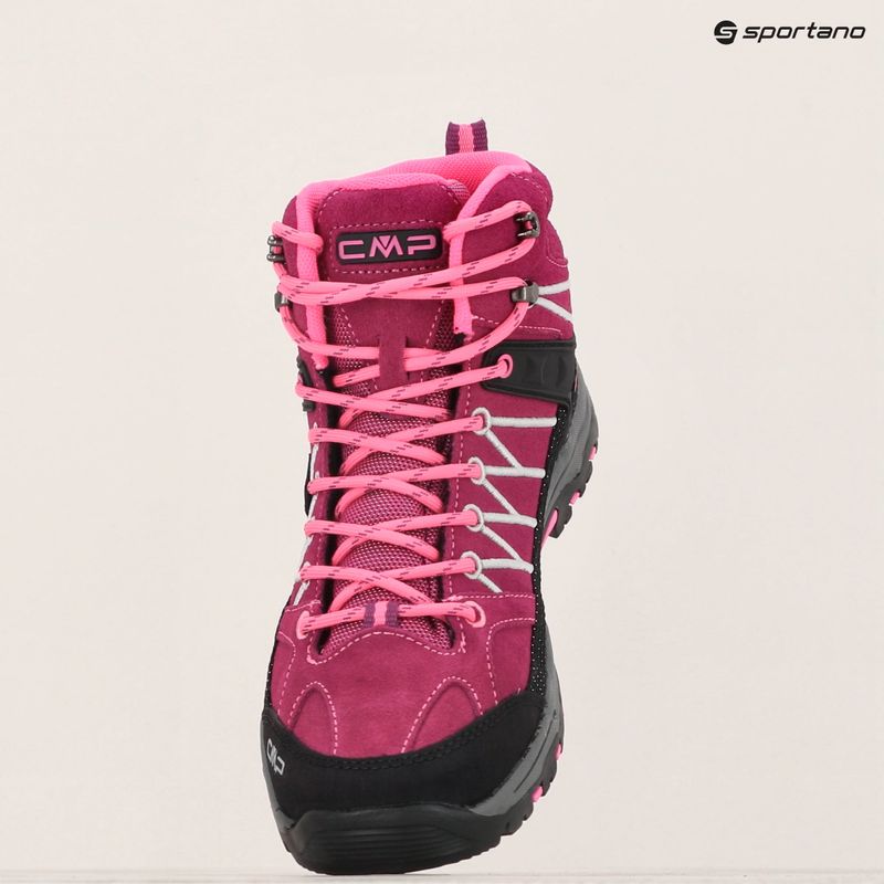 Juniorská trekkingová obuv CMP Rigel Mid berry / pink fluo 13