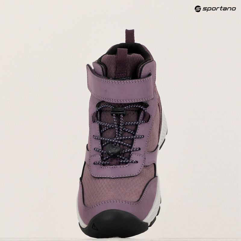 Detské turistické topánky KEEN Skua Mid WP JR black plum/plum perfect 9