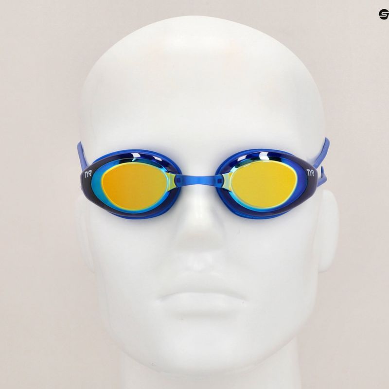 Plavecké okuliare TYR Blackhawk Racing Mirrored gold/ royal 7