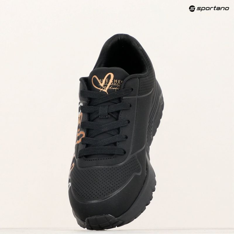 Detská obuv SKECHERS JGoldcrown Uno Lite Metallic Love black/gold 11