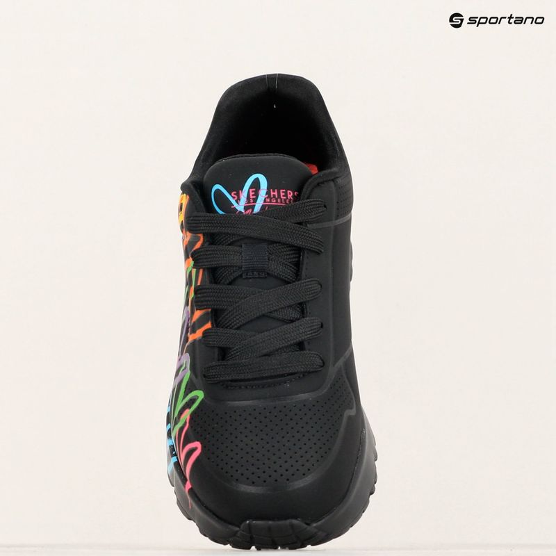 Detská obuv SKECHERS JGoldcrown Uno Lite Spread The Love black/multicolor 11