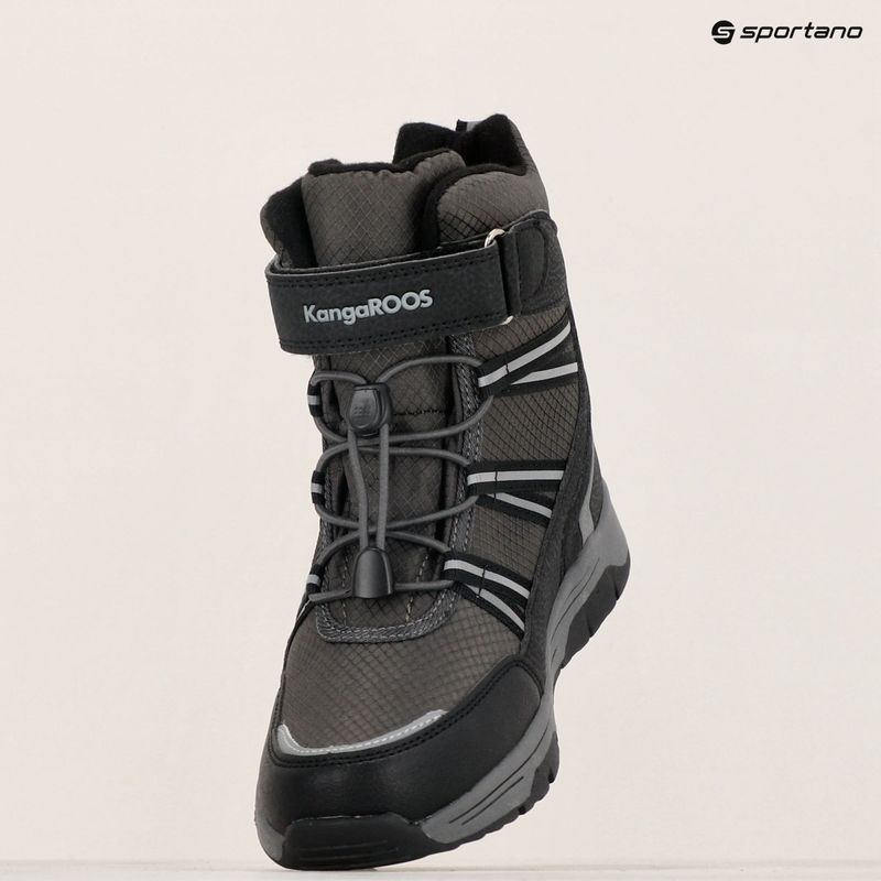 Juniorské snehule KangaROOS K-MJ Eldora EV RTX jet black / steel grey 16