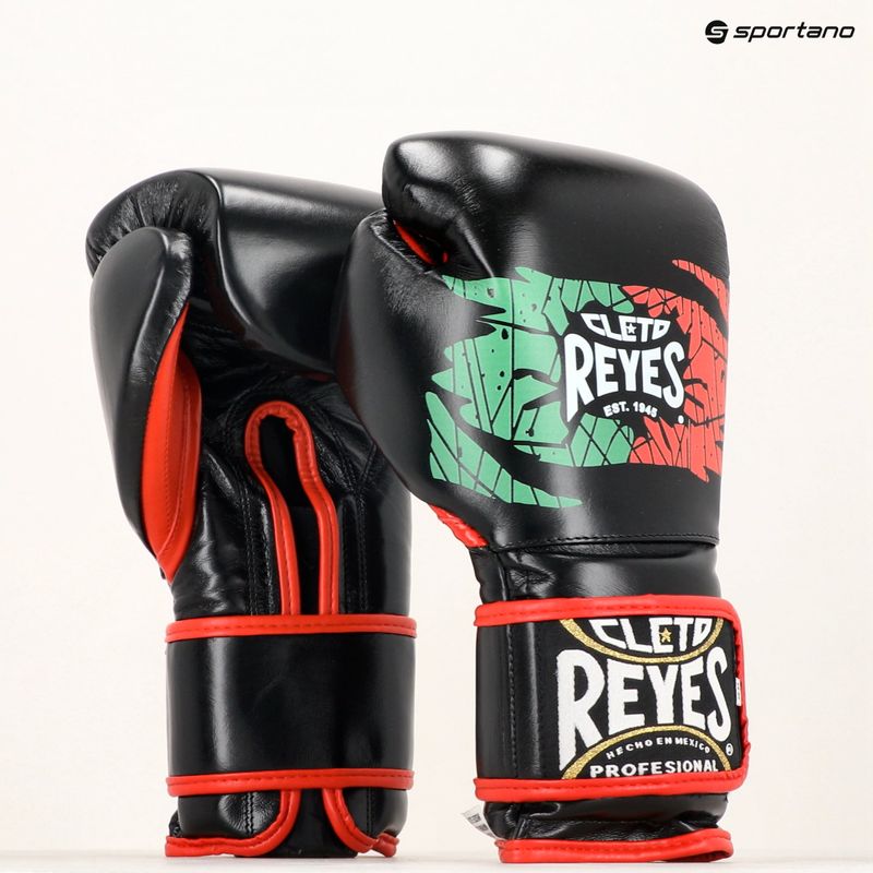 Boxerské rukavice Cleto Reyes Velcro Sparring black/red/white green red 7