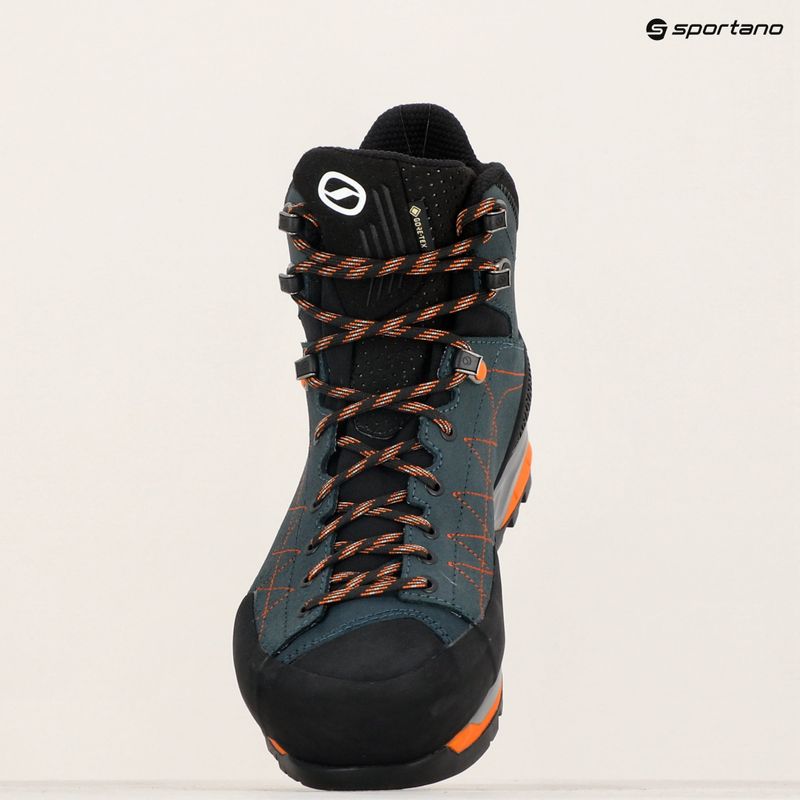 Pánska prístupová obuv SCARPA Zodiac TRK GTX petrol/rust orange 10