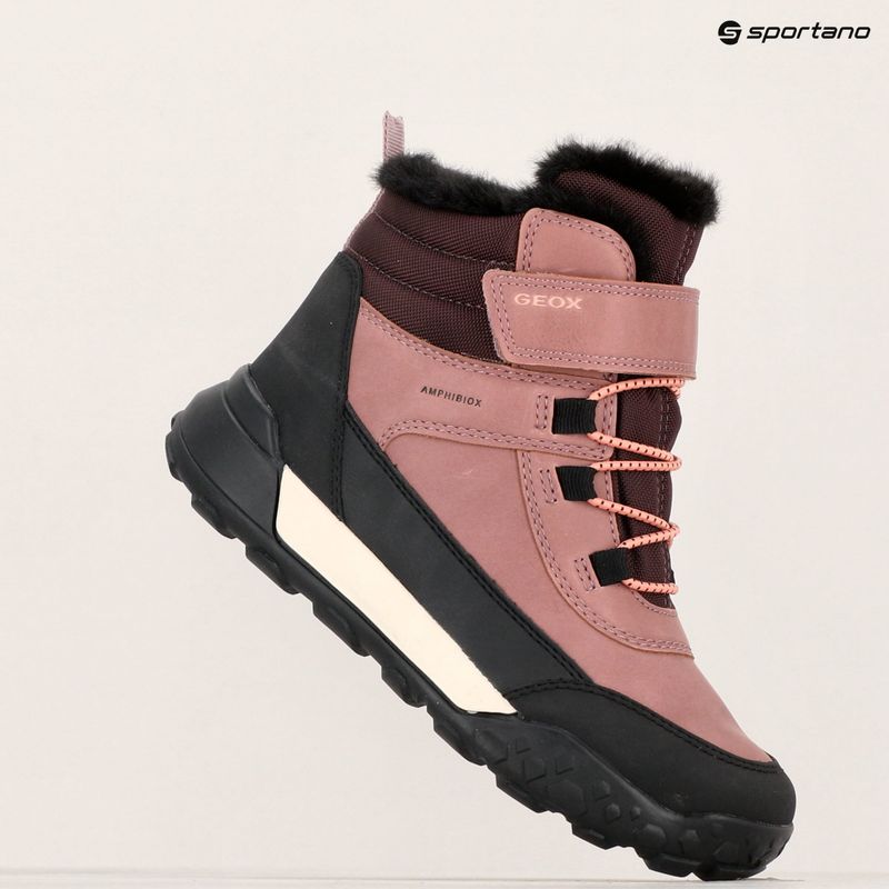 Juniorské snehule Geox Trekkyup ABX dark pink 17