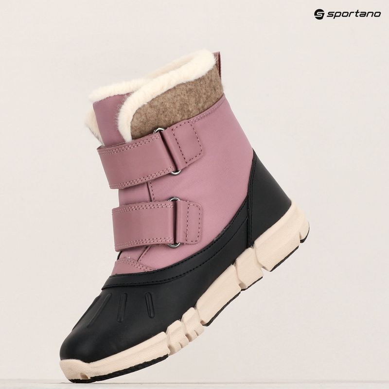 Juniorské snehule Geox Flexyper ABX dark rose/black 9