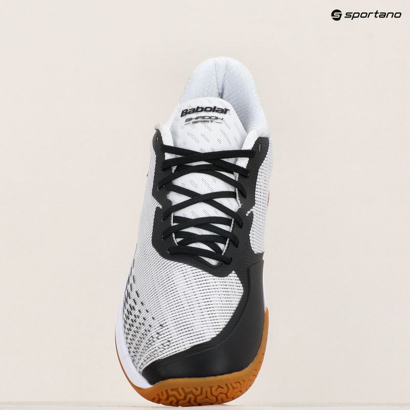 Pánska bedmintonová obuv Babolat Shadow Spirit 2 white/ black 15