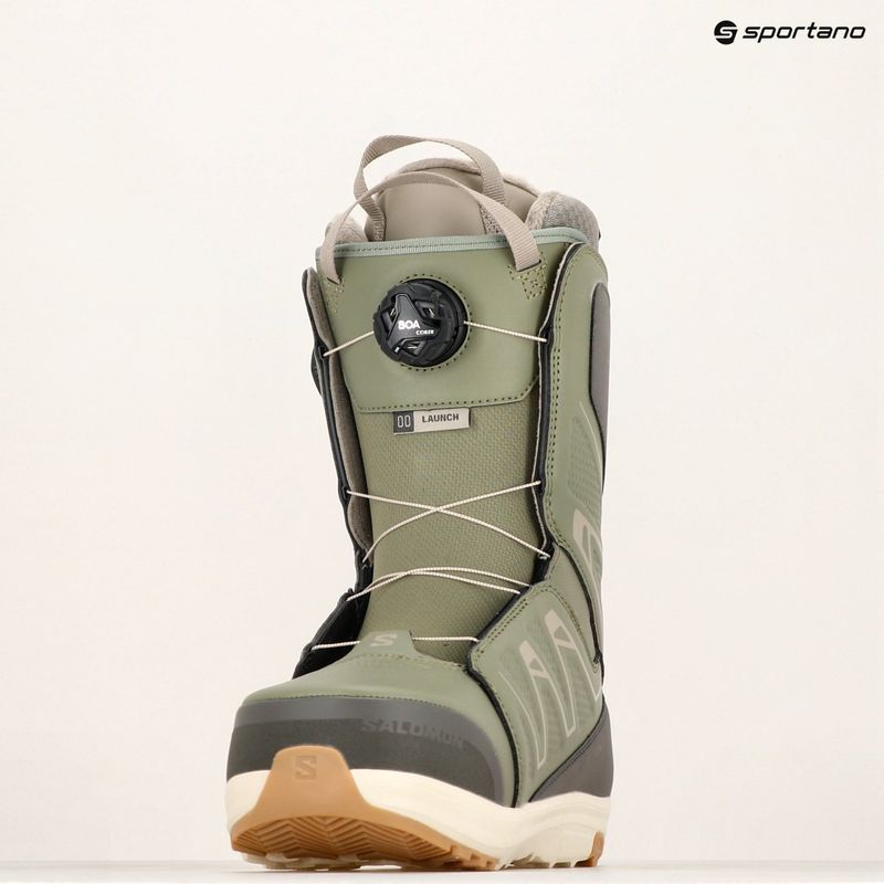 Pánske topánky na snowboard Salomon Launch Boa SJ  deep lichen green/beluga/vintage khaki 7