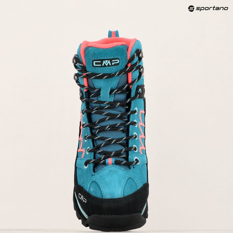 Dámske trekové topánky CMP Moon Mid WP teal/red fluo 9
