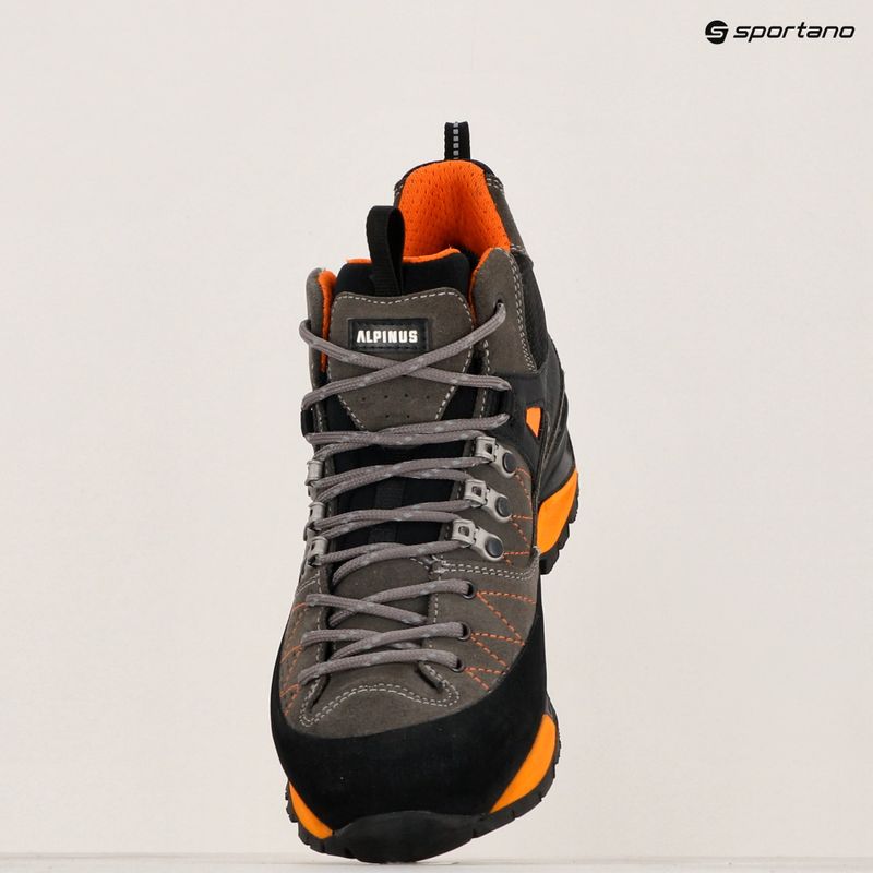 Alpinus pánske trekové topánky The Ridge Mid Pro anthracite/orange 13