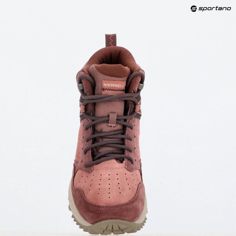 Dámske turistické topánky Merrell Wildwood Mid Ltr Wp marron/burlwood 11