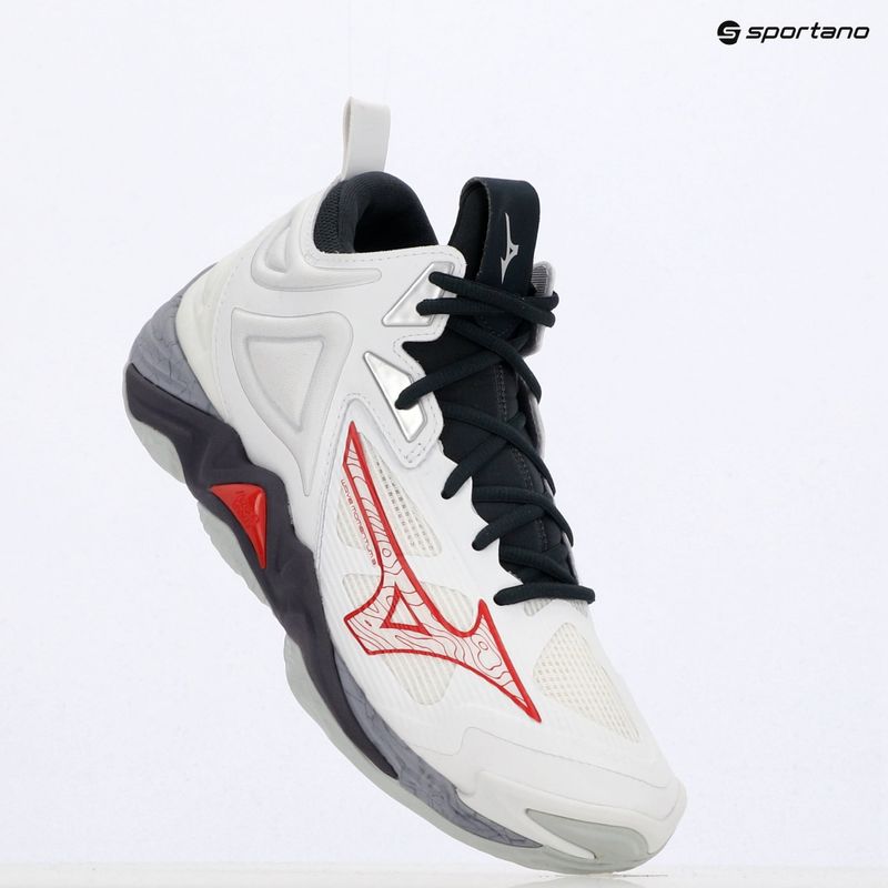Volejbalová obuv Mizuno Wave Momentum 3 Mid white/salsa/black 9