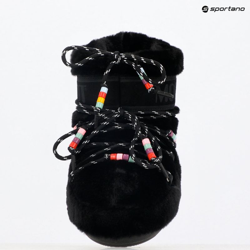 Dámske snehule Moon Boot Icon Low Faux Fur Beads black 9