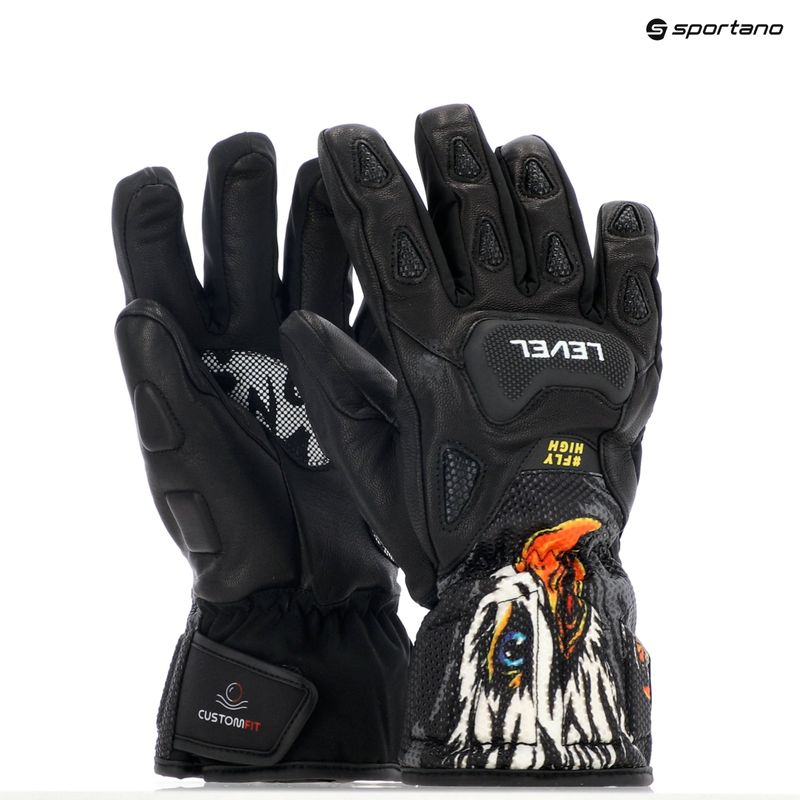 Detské lyžiarske rukavice Level Sq JR CF pk black 9