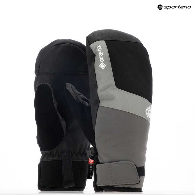 Pánske snowboardové rukavice 686 Gore-Tex Linear Under Cuff Mitt charcoal 10