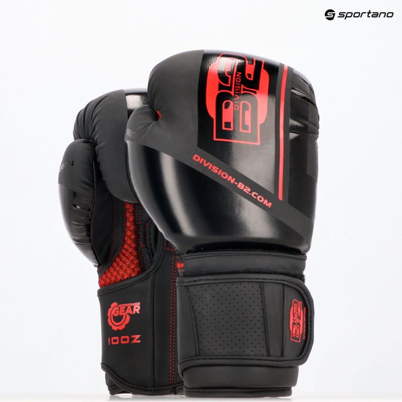 Boxerské rukavice DIVISION B-2 Pro Carbon black/red 7