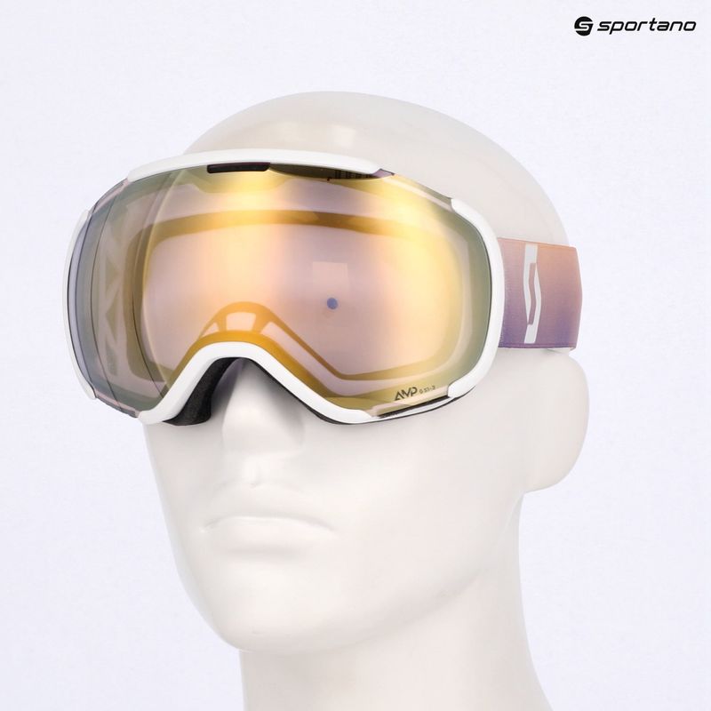Lyžiarske okuliare SCOTT Faze II LS white/soft pink/light sensitive bronze chrome 7
