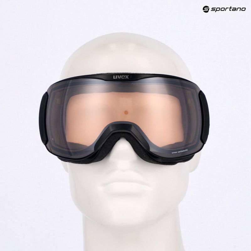 Lyžiarske okuliare UVEX Downhill 2100 V black shiny/mirror silver clear 7