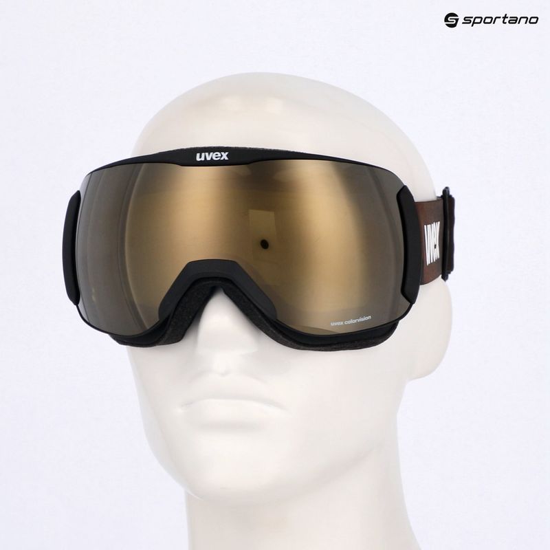 Lyžiarske okuliare UVEX Downhill 2100 CV black matt/mirror cooper green 7