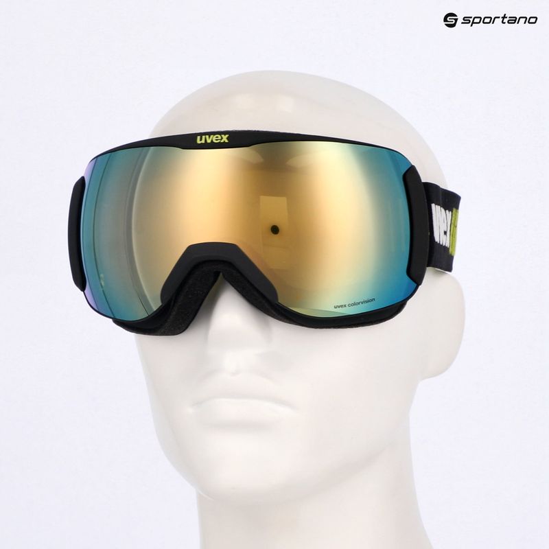 Lyžiarske okuliare UVEX Downhill 2100 CV Race black matt/mirror gold clear 7