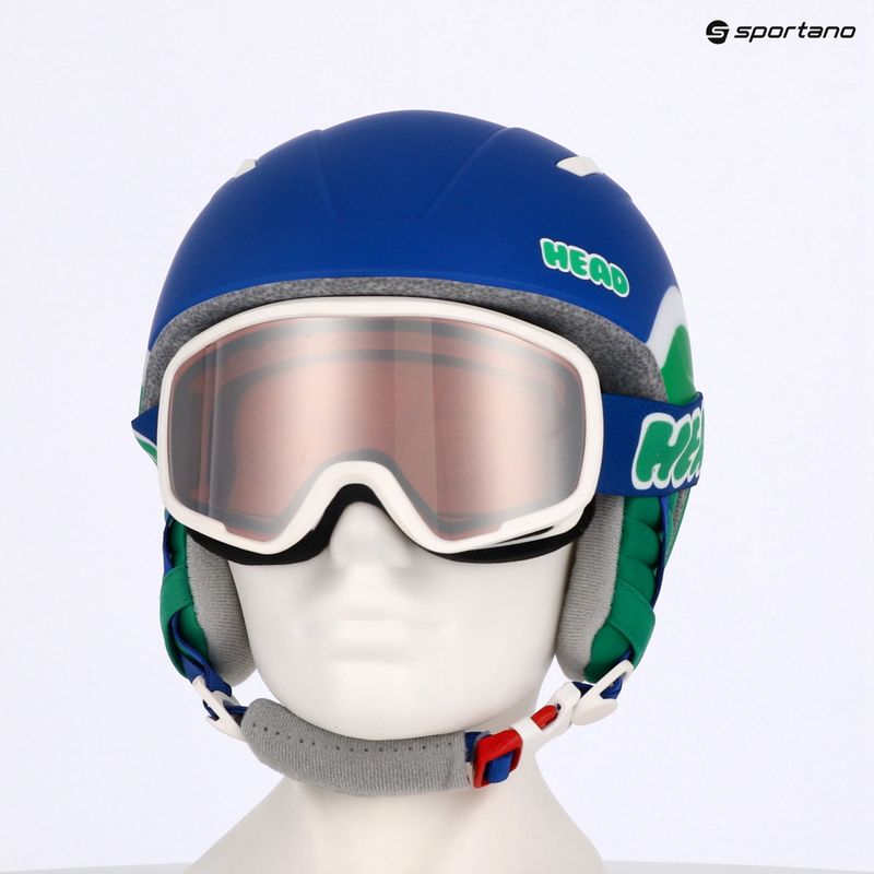 Detská lyžiarska prilba HEAD Mojo Set + Gogle Jr blue/green/silver red 10