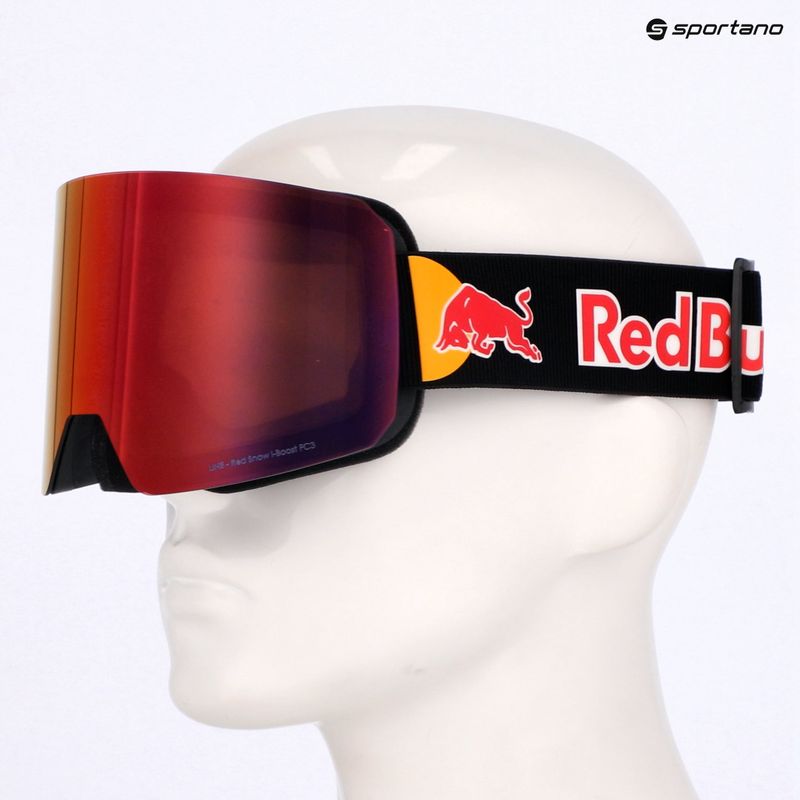 Lyžiarske okuliare Red Bull SPECT Line black/brown with red mirror/cloudy snow 7