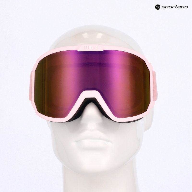 Lyžiarske okuliare Bliz Rave matt powder pink/brown pink multi 11
