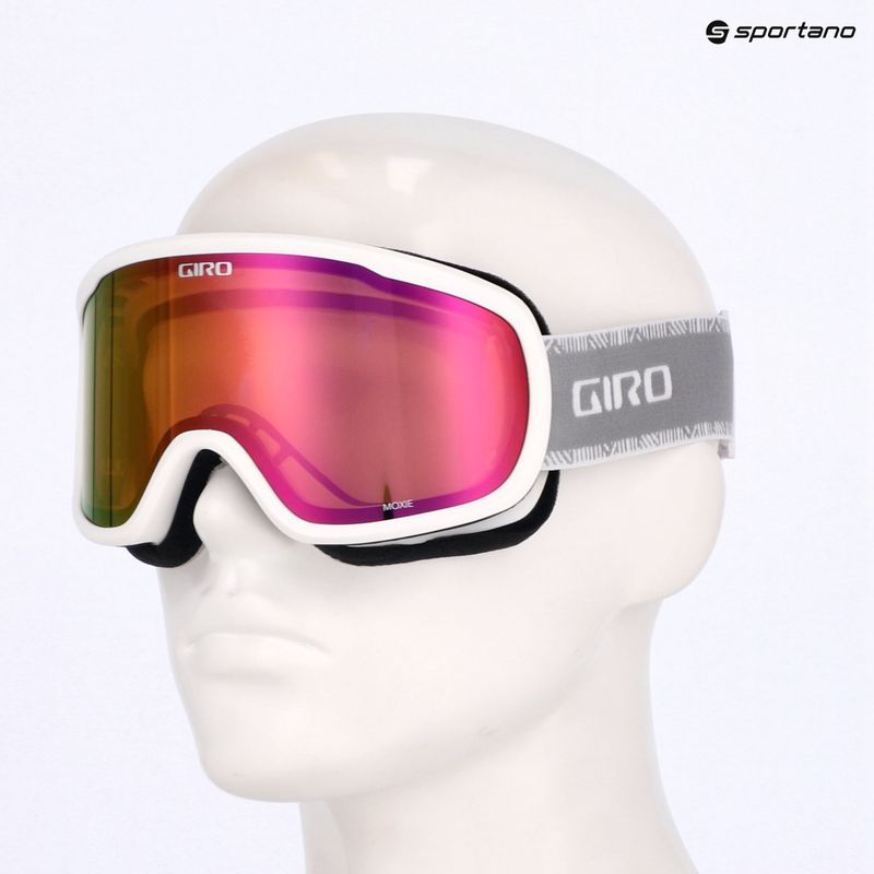 Dámske lyžiarske okuliare Giro Moxie white & grey chute/ amber pink/ yellow 7