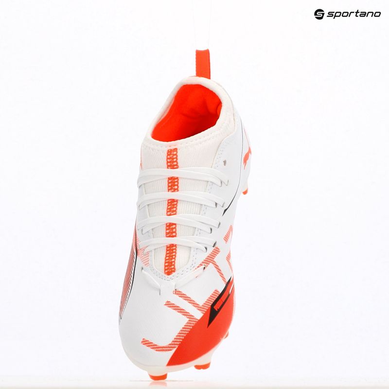 Detské kopačky PUMA Ultra 5 Match FG/AG Jr puma white/puma black/glowing red 9