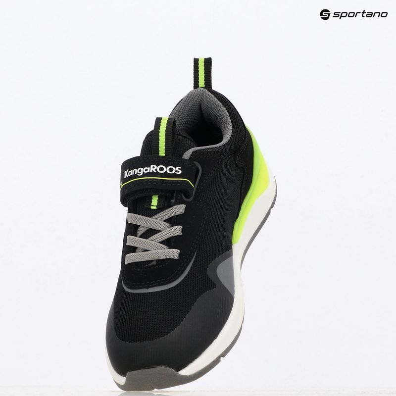 KangaROOS KD-Gym EV jet black/neon yellow detská obuv 11