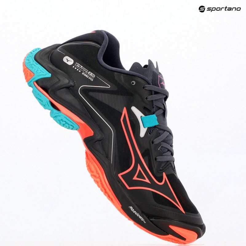 Volejbalová obuv Mizuno Wave Lightning Z8 black/neon flame/peacock blue 9