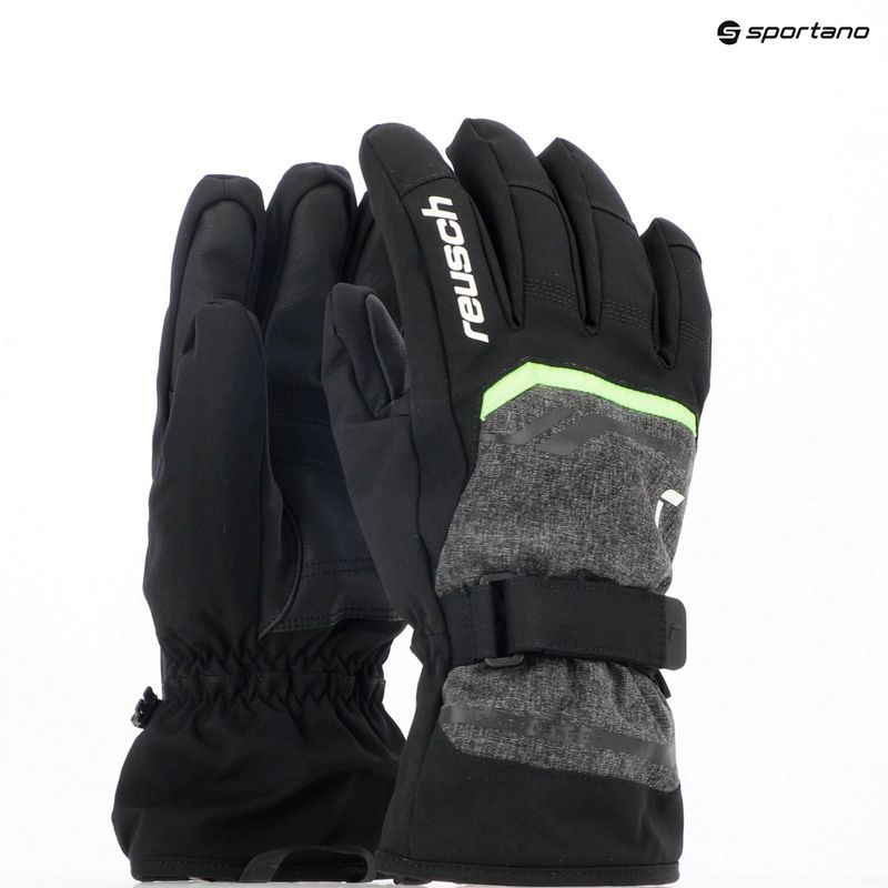 Lyžiarske rukavice Reusch Outset R-Tex XT black/black melange/neon green 11