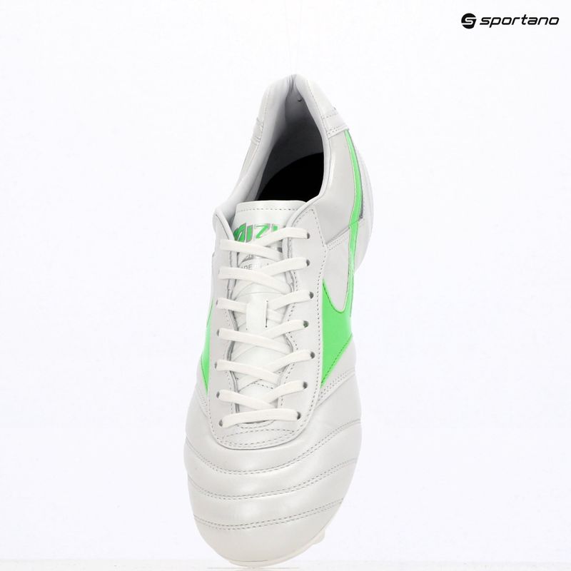 Pánske kopačky Mizuno Morelia II Japan Md white/neon green/galaxy silver 9