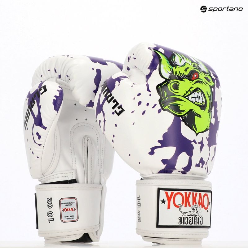 Pánske boxerské rukavice YOKKAO Angry Bull white 12