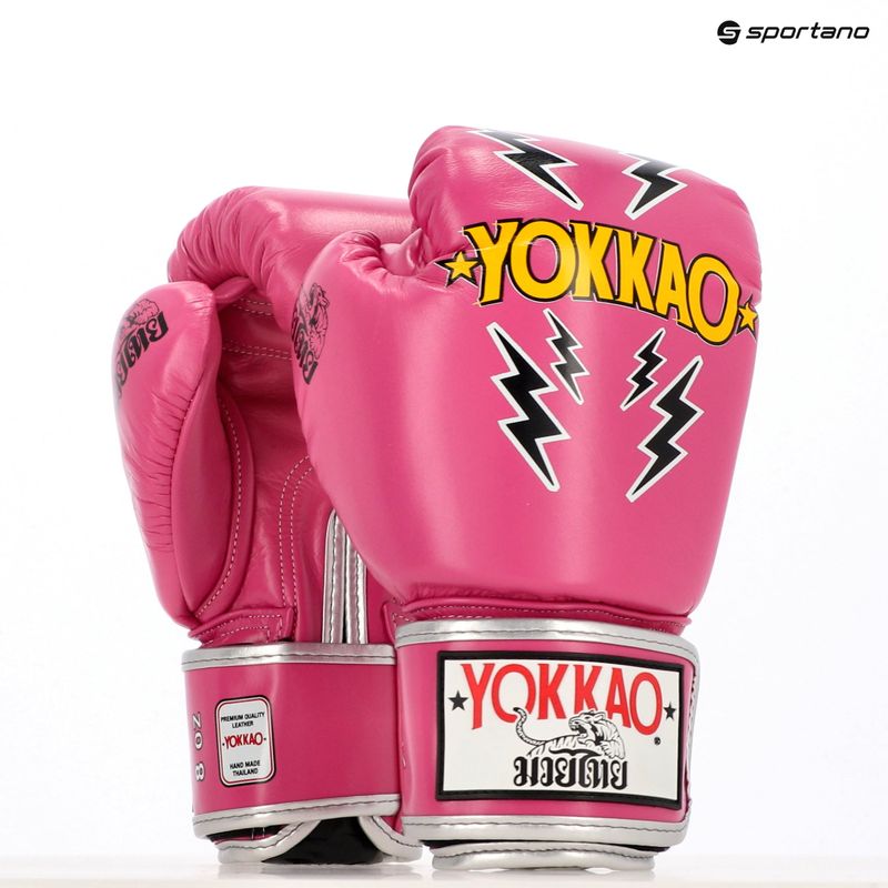 Pánske boxerské rukavice YOKKAO Stadium fuchsia 8