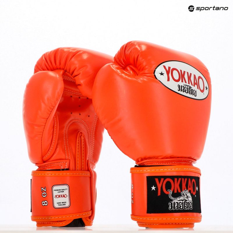Pánske boxerské rukavice YOKKAO Matrix orange ibis 8