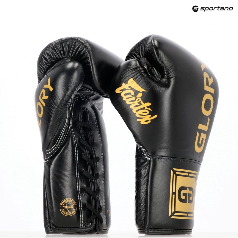 Boxerské rukavice Fairtex Glory Competition Lace Up black 8