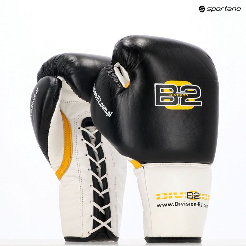 Boxerské rukavice DIVISION B-2 DIV-PFG1500 Pro 3-vrstvová pena čierna/biela 13
