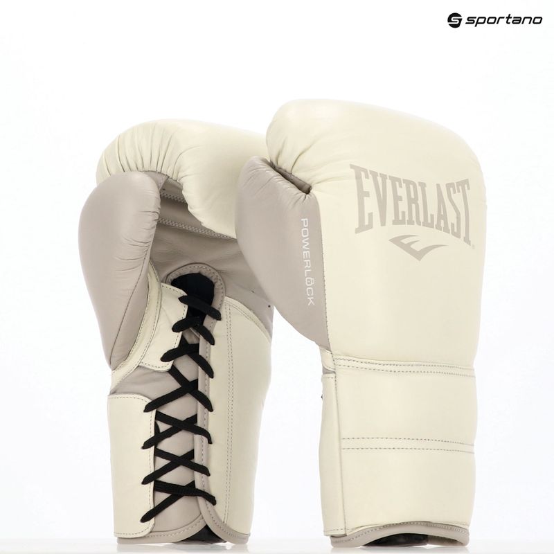 Boxerské rukavice Everlast Powerlock 2 Laced Pro Training biele 8