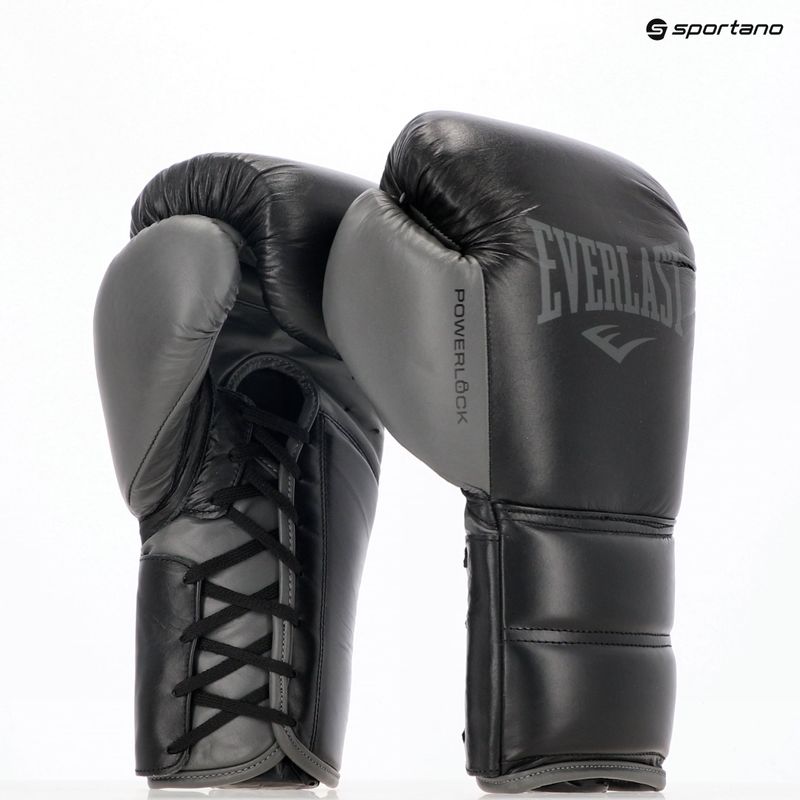 Boxerské rukavice Everlast Powerlock 2 Laced Pro Training čierne 15