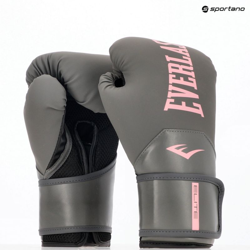 Boxerské rukavice Everlast Pro Style Elite 2 sivo-ružové 8