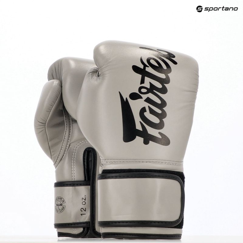 Boxerské rukavice Fairtex Microfiber grey 13