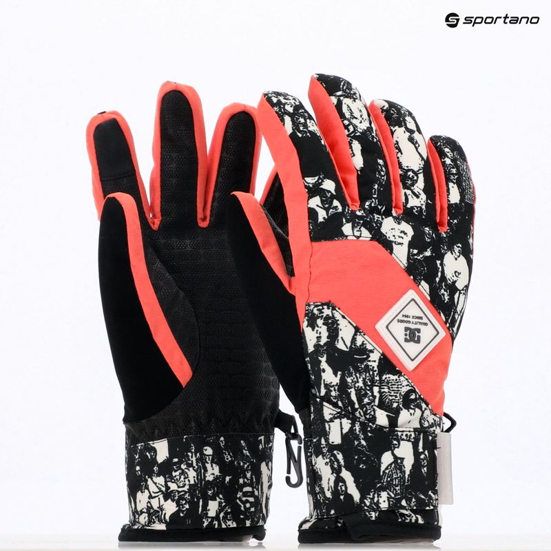 Dámske snowboardové rukavice DC Franchise Mitten fractal coral 8