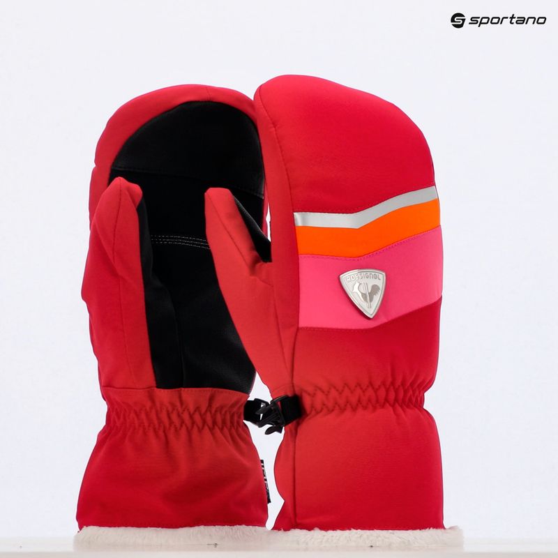 Dámske lyžiarske rukavice Rossignol New Piste M ruby ​​red 13