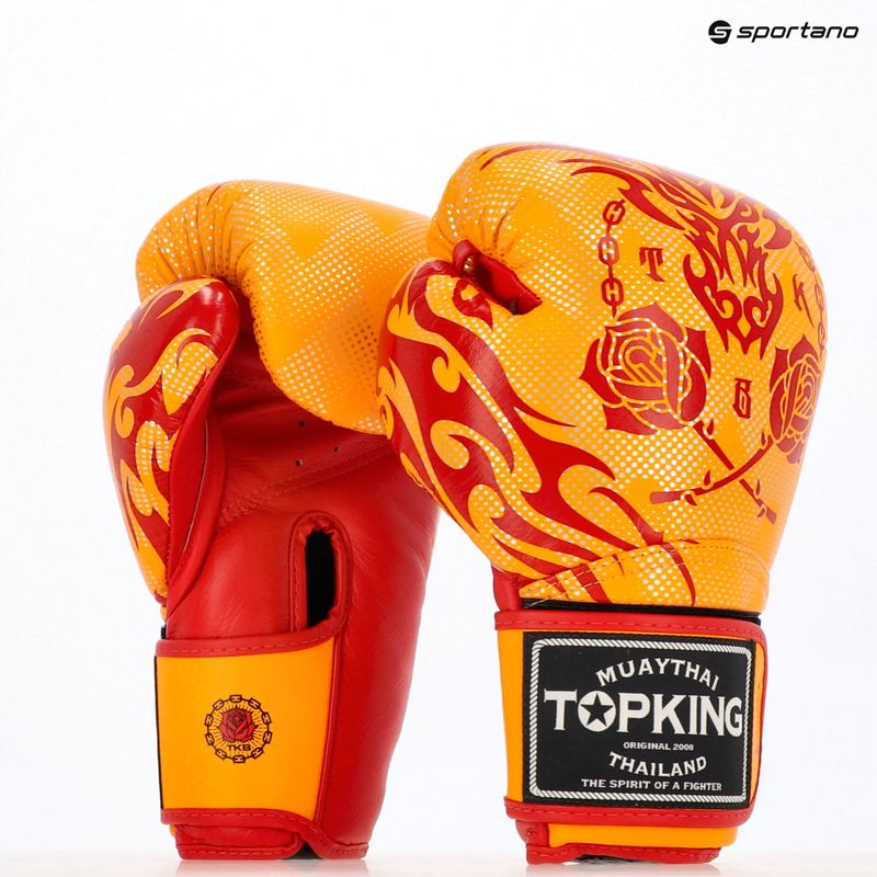 Boxerské rukavice Top King Boxing Dragon yellow 7