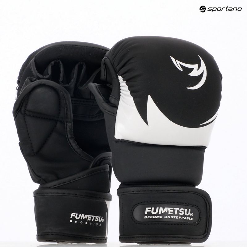 Rukavice MMA dziecięce FUMETSU Ghost S3 Sparring black/ white 7