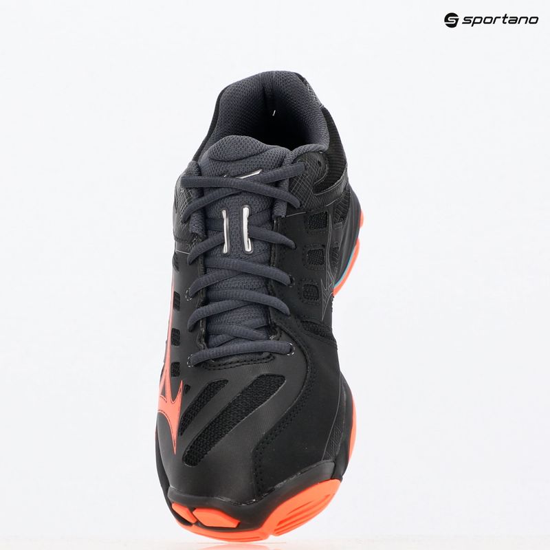 Volejbalová obuv Mizuno Wave Voltage 2 black/neon flame/peacock blue 9