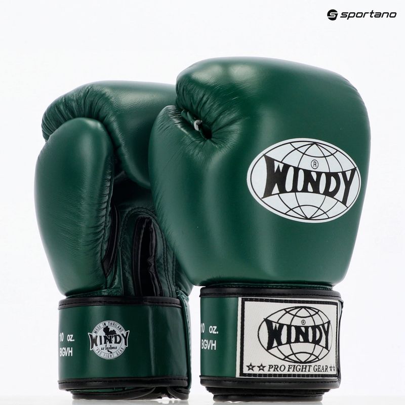Bowerské rukavice WINDY Classic Genuine Leather green 8