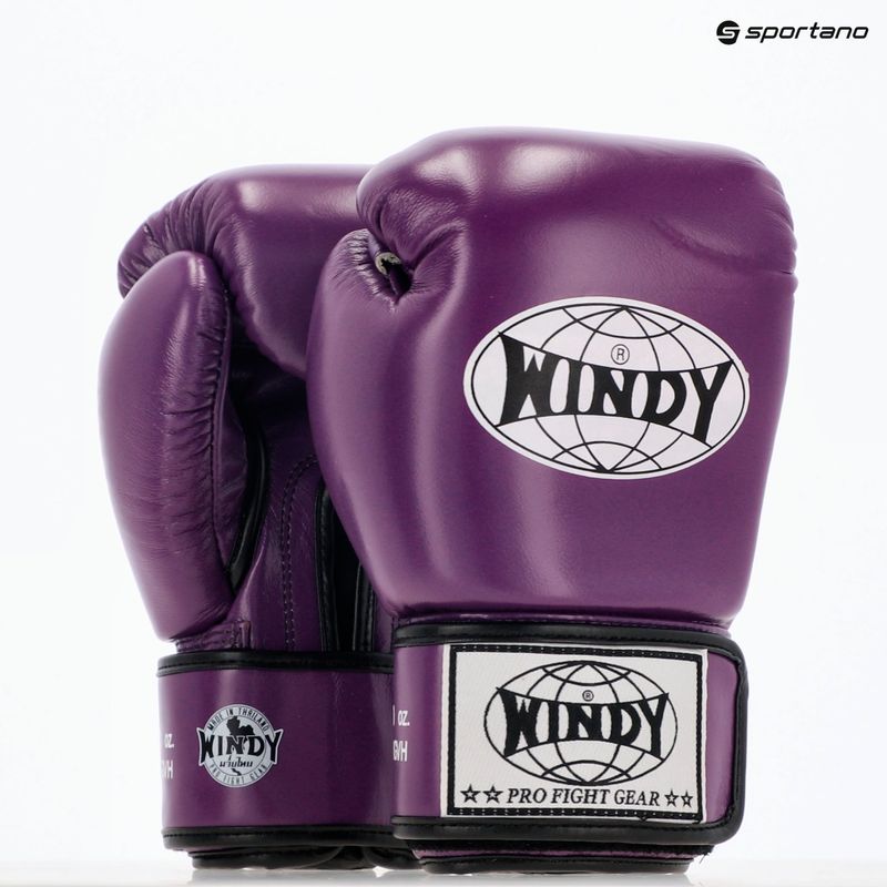 Boxerské rukavice WINDY Classic Genuine Leather purple 7